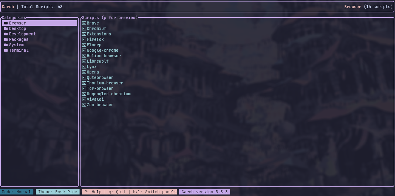 Rose Pine Theme Preview